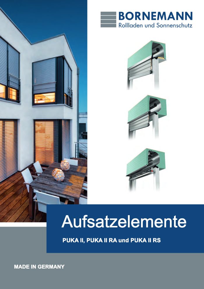 Couverture du catalogue Bornemann Aufsatzkasten PUKA II