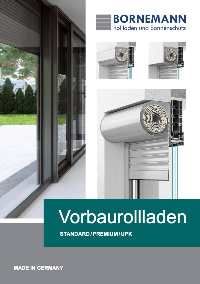 Couverture du catalogue Bornemann Vorbaurollladen Standard Premium UPK