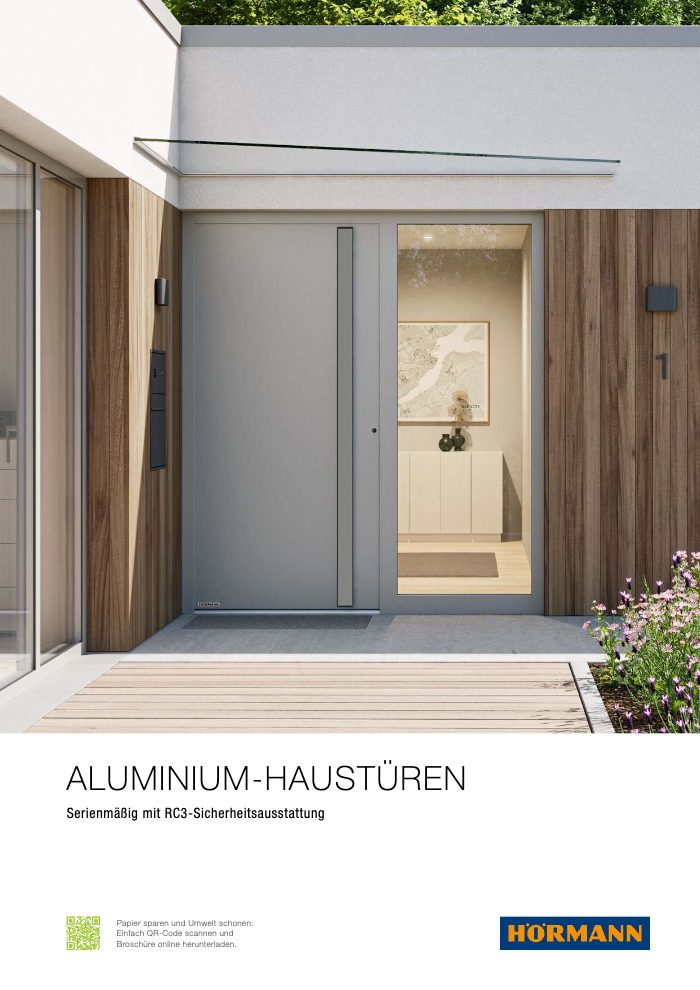 Couverture du catalogue Hörmann Aluminium Haustüren