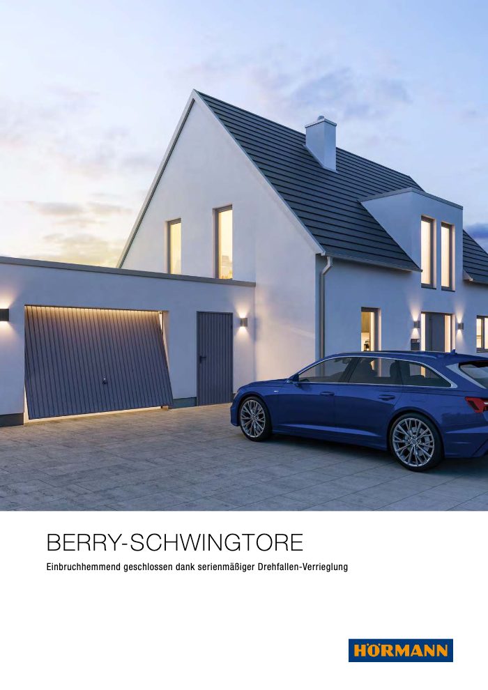 Couverture du catalogue Hörmann Berry Schwingtore