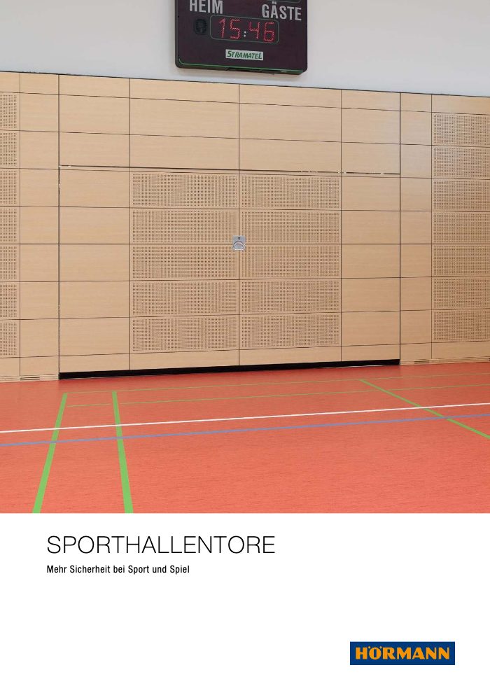 Couverture du catalogue Hörmann Sporthallentore
