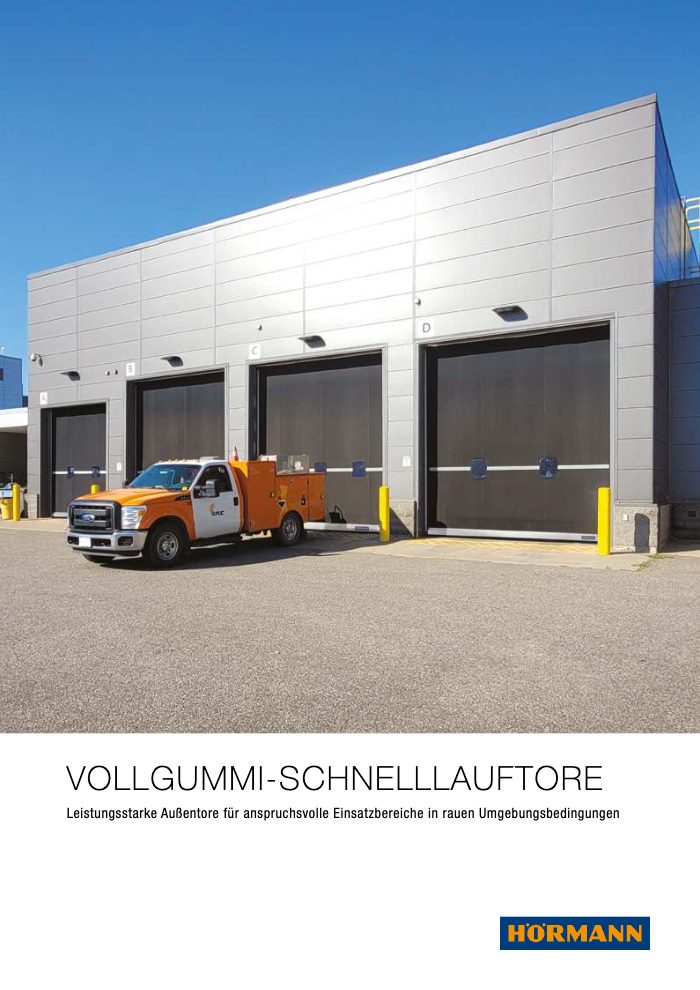 Couverture du catalogue Hörmann Vollgummi Schnelllauftore