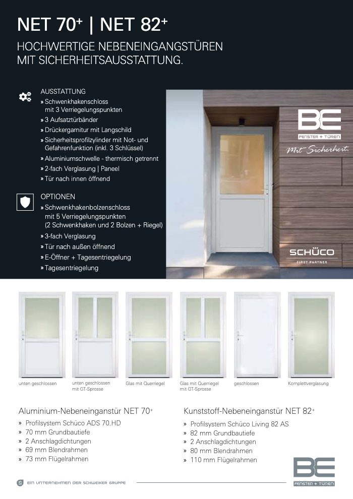 Couverture du catalogue Schüco Nebentür ADS 70 Living 82 AD