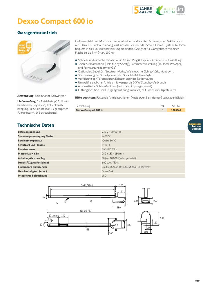 Couverture du catalogue Somfy Hauptkatalog – Teil 3